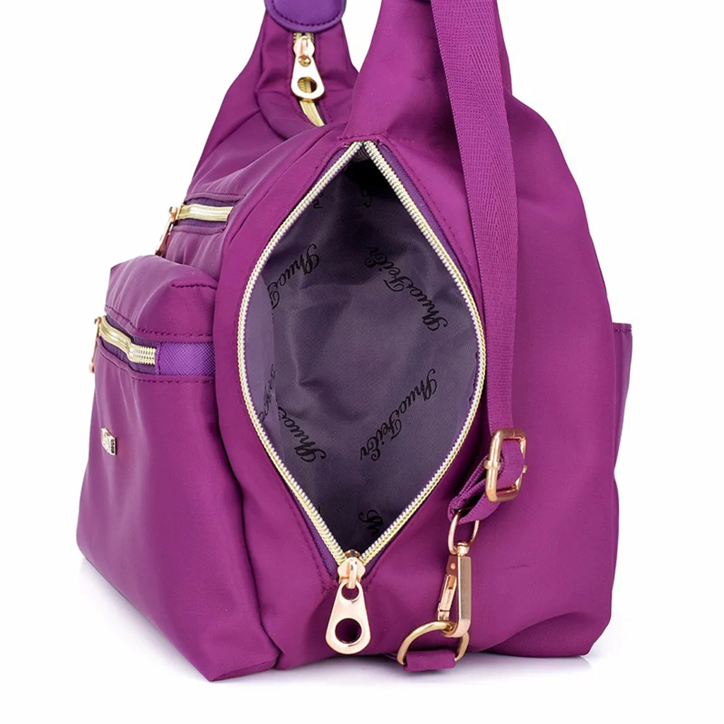 Женская нейлоновая большая однотонная водонепроницаемая сумка на одно плечо с большой емкостью сумки-мессенджеры сумки-тоут sacoche femme