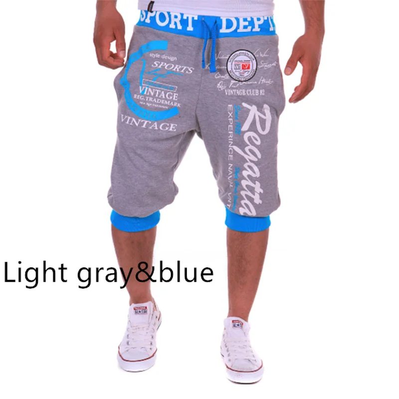 

ZOGAA Summer Men Beach Shorts Digital Printing Casual Seven-short Letters Printing Sports Shorts Fashion Loose Drawstring Shorts