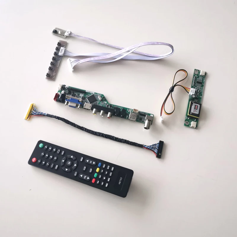 Для LM185WH1-TLD5/TLE1/TLE3 T. V56 пульт дистанционного управления+ инвертор+ клавиатура VGA HDMI AV USB ЖК-дисплей 2CCFL 30Pin LVDS DIY kit