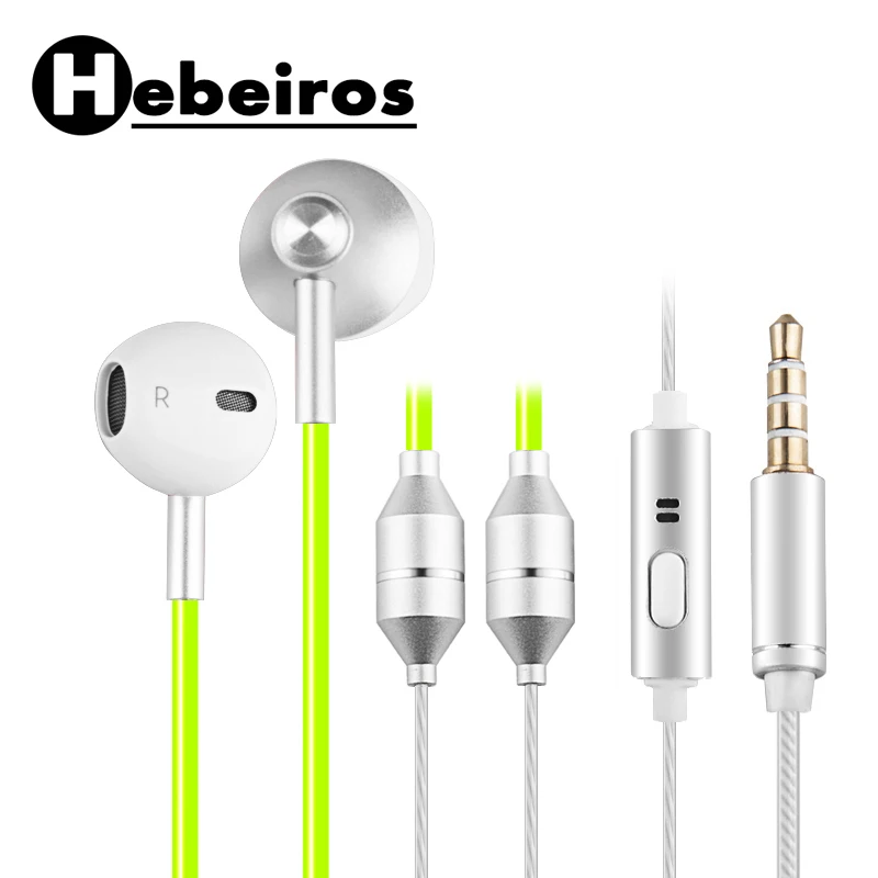 Green Здоровые противорадиационные наушники-вкладыши для iphone/samsung Air Tube technology стерео музыка металлическая гарнитура 3,5 мм для huawei xiaomi - Color: Green