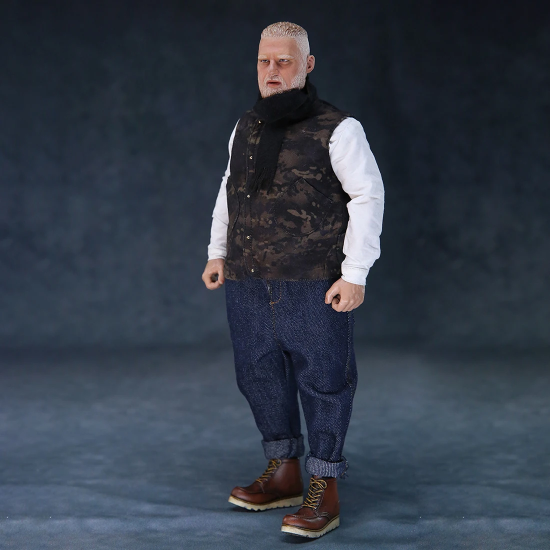 1/6 30 см фигурка Реалистичная голова скульптура DIY толстый мужской босс Модель-пуховик