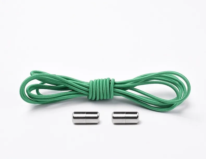 1Pair No Tie Shoelaces Round Elastic Shoe Laces for Kids and Adult Sneakers Shoelace Quick Lazy Laces 25 Color Shoestrings - Цвет: dark green