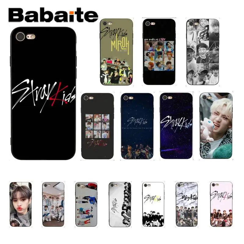 

Babaite felix stray kids hyunjin chan woojin TPU Black Phone Case For iPhone 8 7 6 6S Plus X XS MAX 5 5S SE XR 11 11pro 11promax