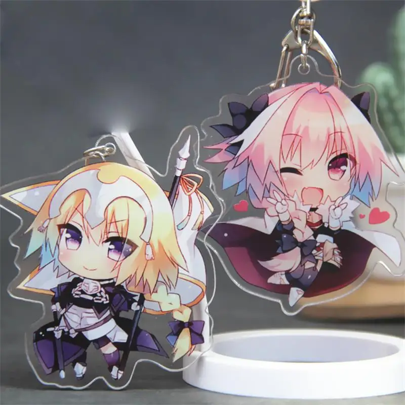 

Anime Fate/Grand Order Jeanne d'Arc Tamamo no Mae Astolfo Cosplay Acrylic Character Keychain Pendant Keyring Boy Girl Gift