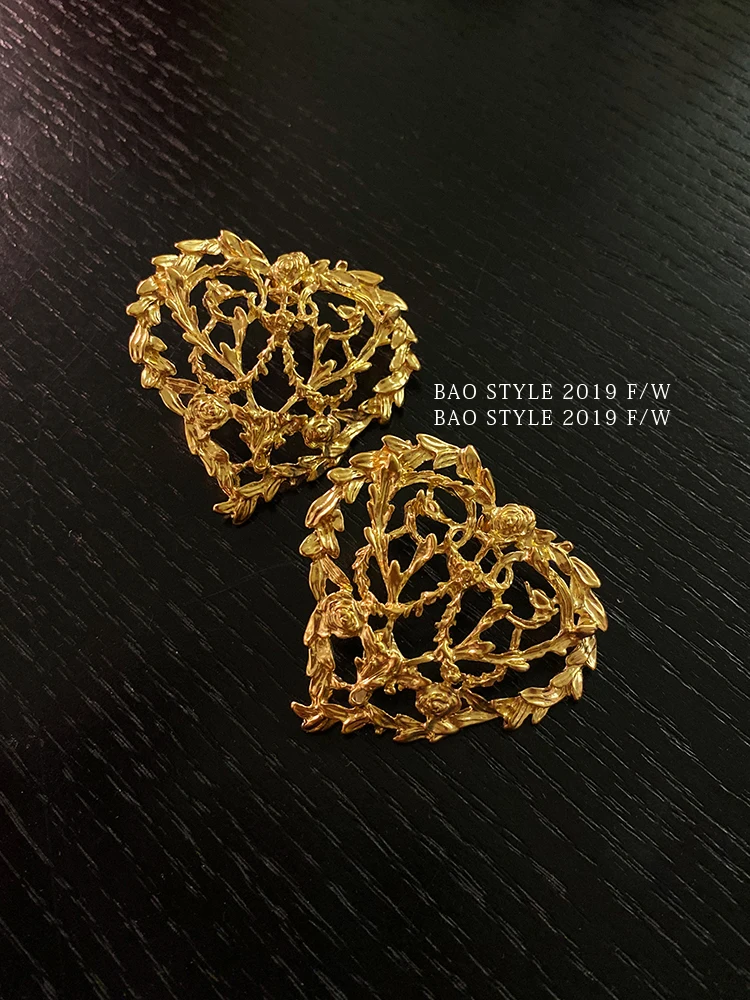 Винтажные металлические геометрические серьги с жемчугом|Серьги-гвоздики| |