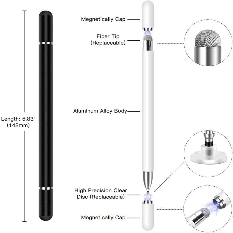 2 in 1 Magnetic Drawing Stylus Pen for Iphone Samsung Huawei Xiaomi PADs Smart Phone Stylus Pen touch screen stylus,stylus pen