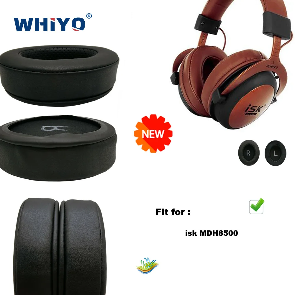 

New Upgrade Replacement Ear Pads for isk MDH8500 Headset Parts Leather Cushion Velvet Earmuff Earphone Sleeve Cover