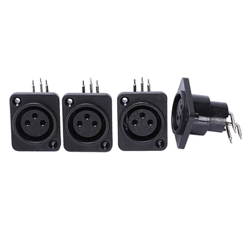 

10pcs Black XLR 3pin Female Jack Panel Mount Chassis PCB Socket Connector
