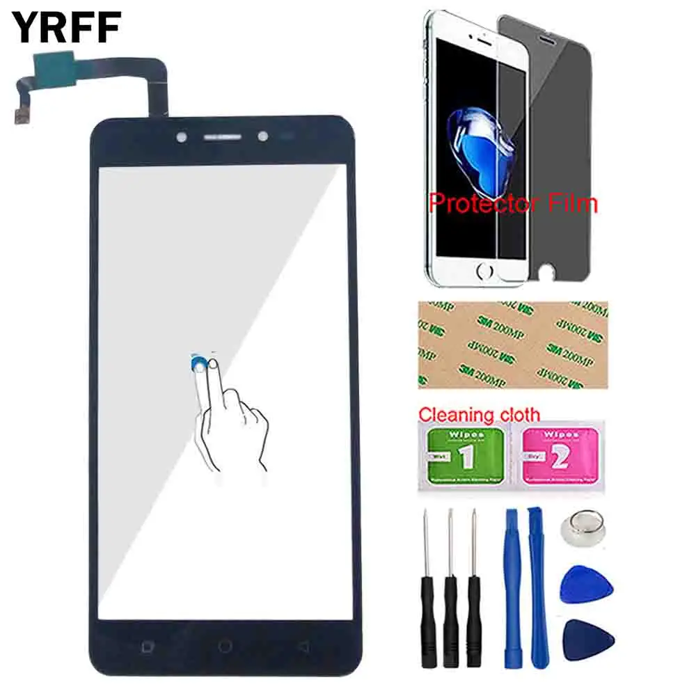 Black With Tools Сенсорный экран Мобильный для Coolpad Note 5 Сенсорная панель дигитайзер Датчик полная сборка инструменты защитная пленка - Цвет: Black With Tools