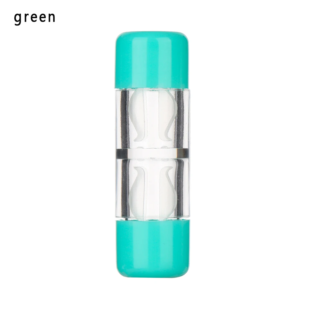 green Новая мода мини бутылка трубка карамельного цвета контактные линзы Чехол очки для путешествия линзы коробка для унисекс набор для ухода за глазами держатель Контейнер - Цвет: green