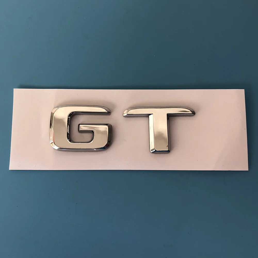 Длинные R S C Эмблема для GT43 GT50 GT53 GT63 GT GTR GTS GT43S GT50S GT53S GT63S Эмблема для стайлинга автомобилей Наклейка на багажник - Название цвета: silvery