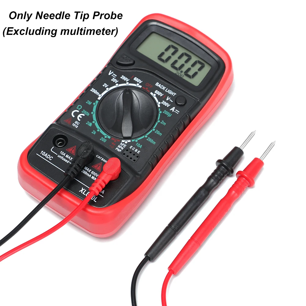 1Pair 1000V 10A Needle Tip Probe for Universal Digital Multimeter Multi Meter Test Leads Pin Wire Pen Cable 72cm Electrical Tool digital multimeter multimeter tester analog multimeter