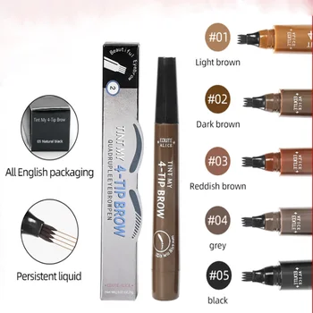 

3D Microblading Eyebrow Pen Waterproof Fork Tip Eyebrow Tattoo Pencil Long Lasting Professional Fine Sketch Liquid Eye Brow Pen
