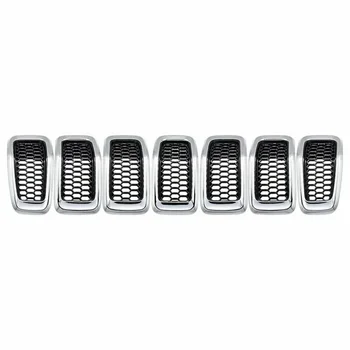 

Grid Grill insert For Jeep Cherokee 2014-2018 Chrome trim Parts Durable