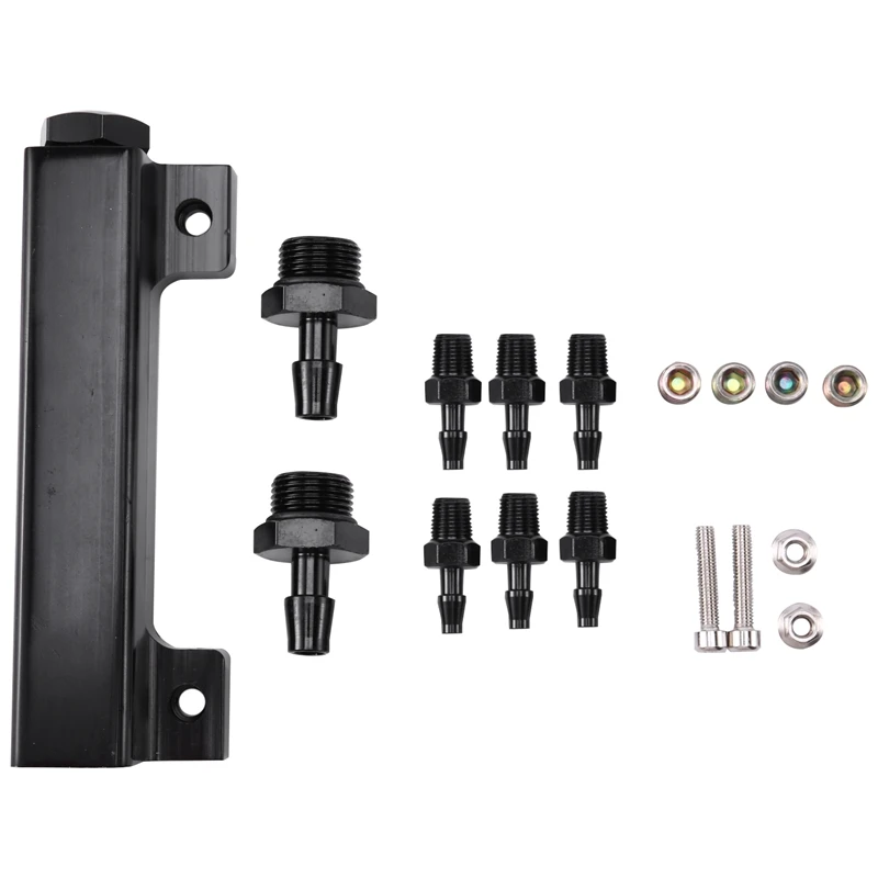 Aluminum Vacuum Manifold Kits 6 Port 1/8 NPT Turbo Wastegate Boost Block Intake Universal Modification (Black) | Автомобили и