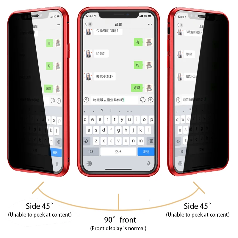 Чехол из закаленного стекла с магнитом на заднюю панель для IPhone X, XR, XS, max, задняя крышка для девочек с открытым экраном, металлический каркас, полностью защитный чехол