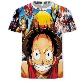 

High quality printing 2019 a new T-shirt with three-dimensional cartoon T-shirt for men and women to wear 6 monkey D. Luffy