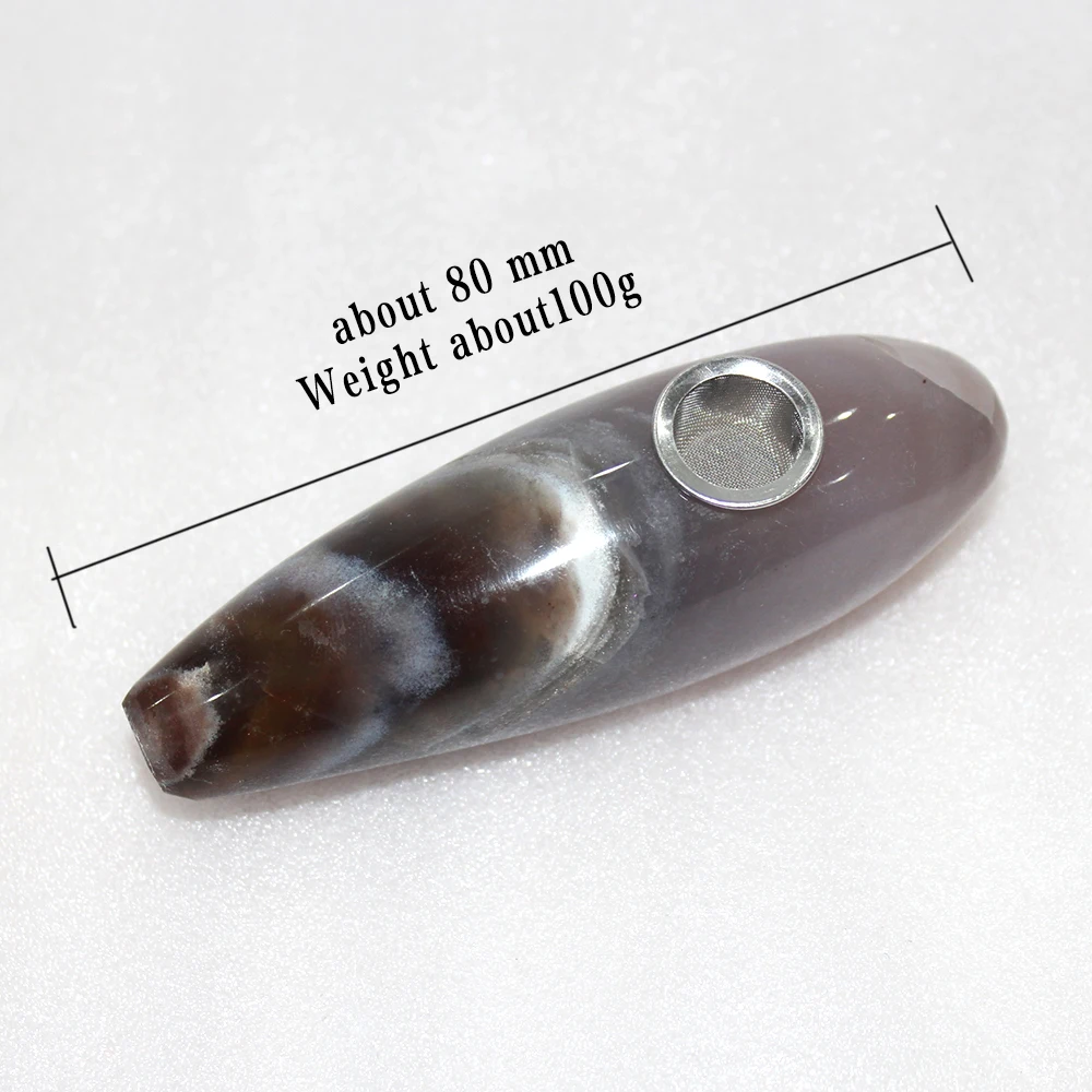 Primary agate Runyangshi 1 шт. натуральные кристаллические палочки основной Агат Камень Массажная палка smokey труба для здоровья - Цвет: Primary agate