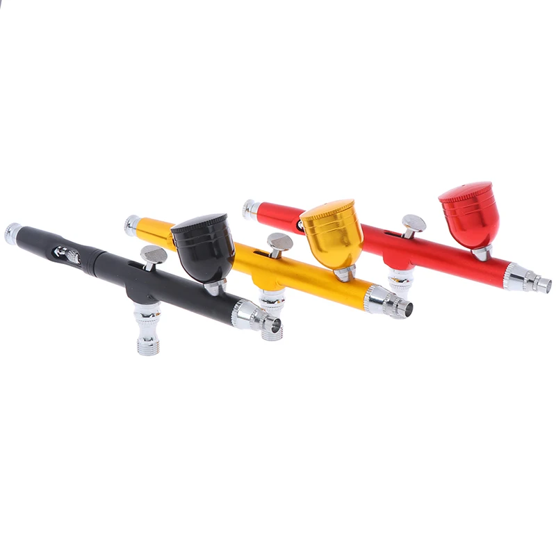 1pc Mayitr Airbrush Tool Dual Action Gravity Feed 0.3mm Nozzle Spray Airbrush Nail Art Paint Tattoo Tool With Wrench Straw
