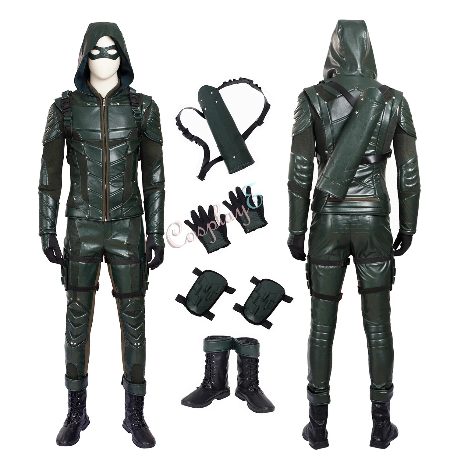 

Green Arrow Costume Arrow Season 5 Cosplay Oliver Queen Full Set High Quality Outfit