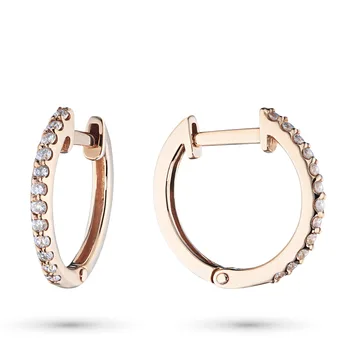 

Earrings in red gold with diamonds