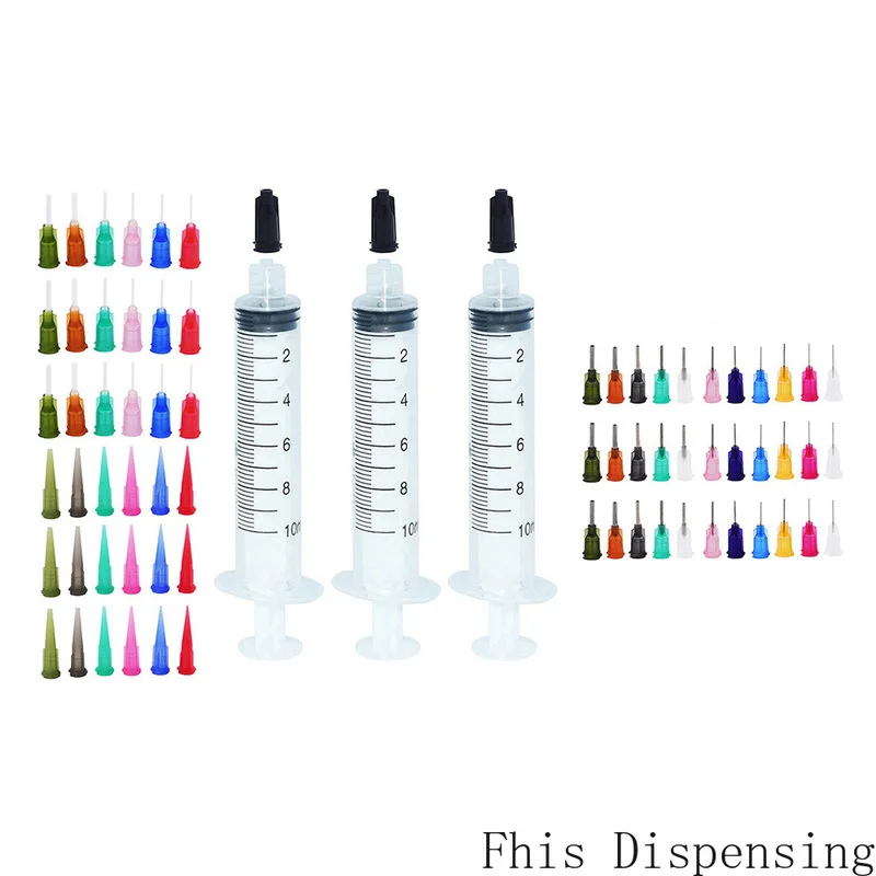 

10cc Syringe SMT SMD PCB Solder Paste Adhesive Glue Liquid Dispenser Pack of 3