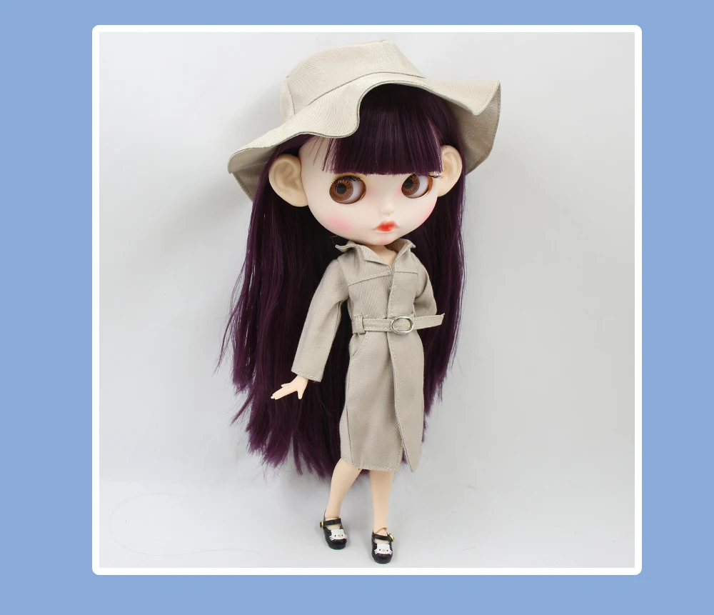 Juliet – Premium Custom Neo Blythe Doll with Purple Hair, White Skin & Matte Pouty Face 4