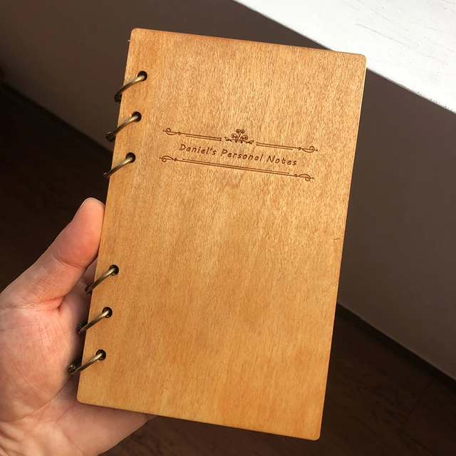 Carnet de notes - Cadeau en bois créatif et personnel