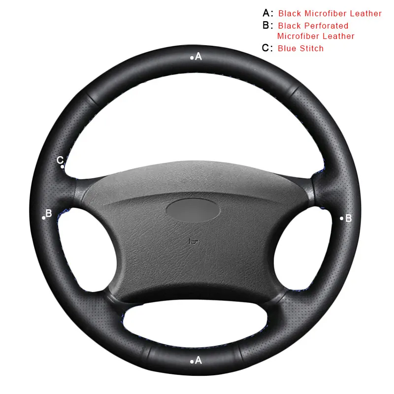 Авто оплетка на руль Крышка для Chevrolet Niva 2002-2009 Lada 2110 2011- интерьер DIY автомобиля оплетка колеса чехлы - Название цвета: Microfiber Leather