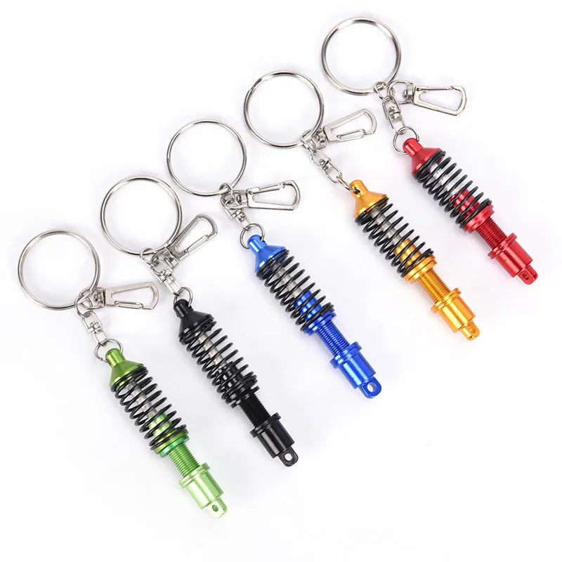 1 Pcs Key Chains Ring Keyrings For Car Auto Coilover Spring Shock Absorber Suspension Keychain Gold Red Green Black Blue | Украшения и