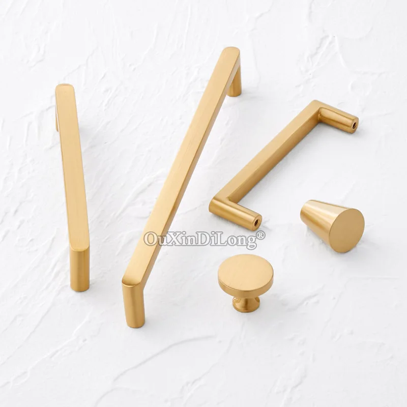 

1PCS Northern Europe Solid Brass Cabinet Handles Gold Knob Kitchen Cupboard Pulls Drawer Knobs Furniture Handle Hardware GF489