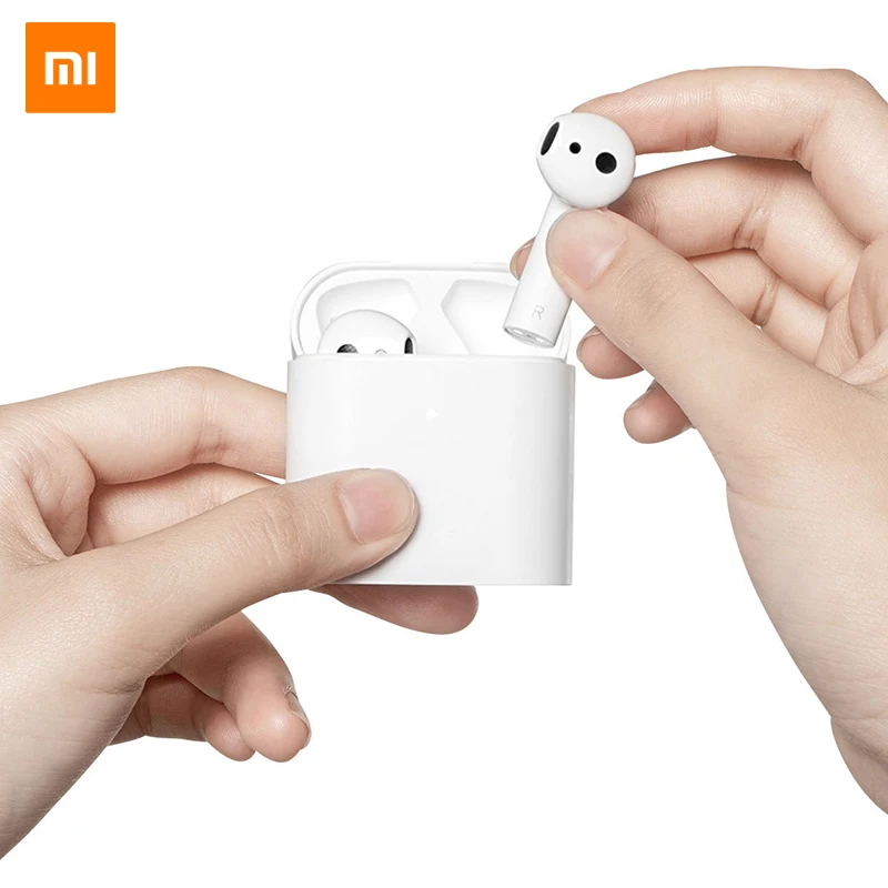 Оригинальные Xiaomi Air 2 настоящие беспроводные bluetooth-наушники с функцией обнаружения музыки Xiaomi HD mic Wake-up by voice наушник