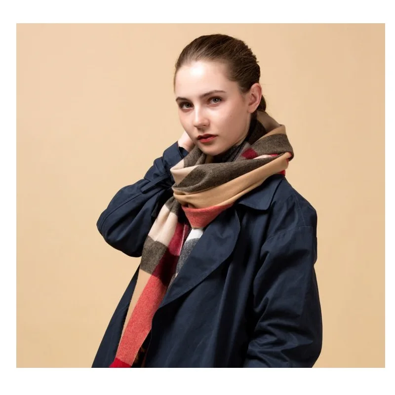 

Worsted Type Women 100% Wool Scarf Wraps Shawl Super Soft Warm 200x70cm
