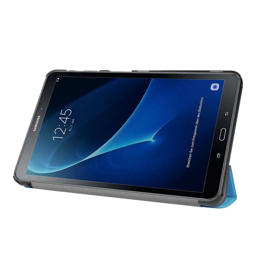 Чехол для Samsung Galaxy Tab A 10,1 Release SM-T510 откидной кожаный чехол-подставка защитный чехол+ стекло+ стилус