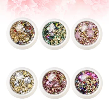 

6 Sets Delicate Unique Fashion Exquisite Manicures Ornament for Women Ladies