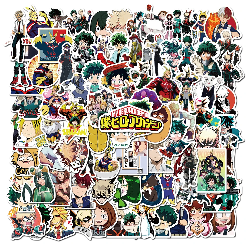 日本のステッカー 日本のアニメ カワイイ 僕のヒーローアカデミア 緑谷 オールマイト 爆豪 轟焦凍 ミリオ シガーラキ スクラップブッキングステーショナリー Aliexpress Education Office Supplies