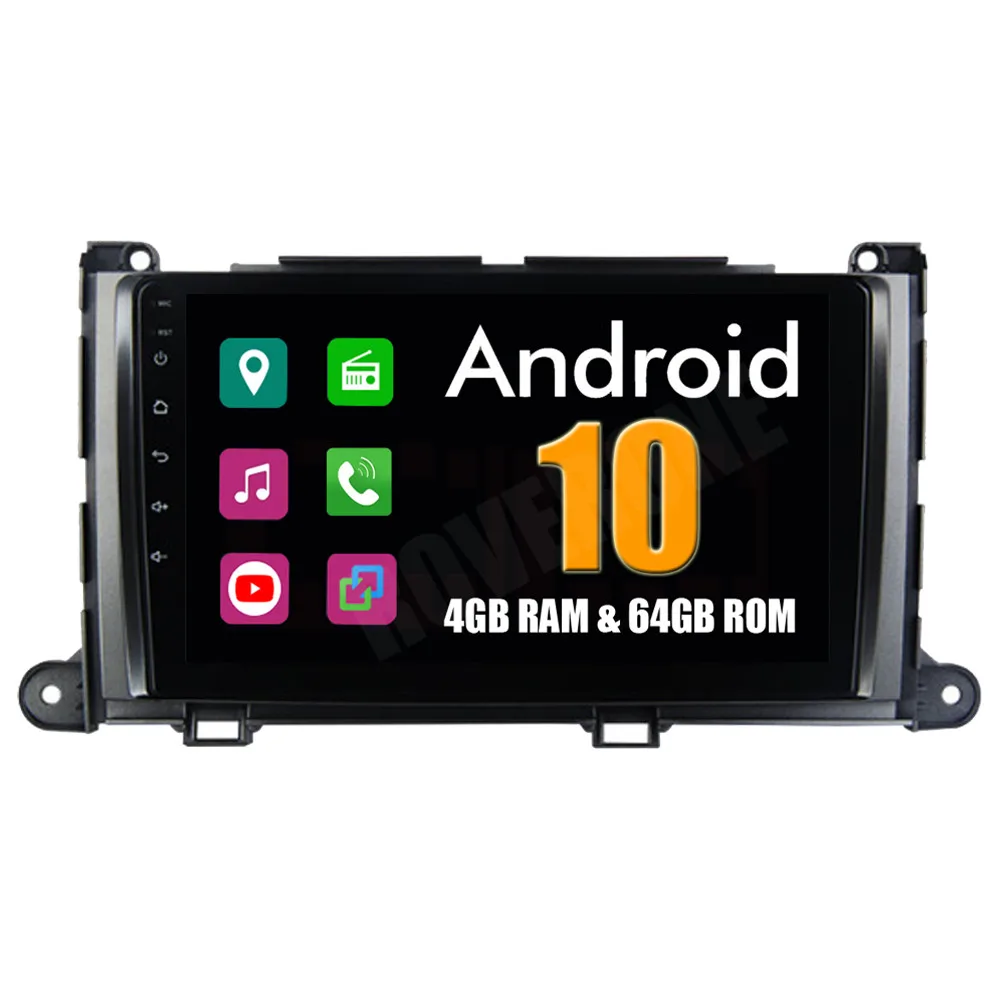 RoverOne Car GPS Navigation Radio Player For Toyota Sienna XL30 2010 2014 Android 10 Octa Core 4GB + 32GB Stereo Multimedia|Car Multimedia Player| - AliExpress