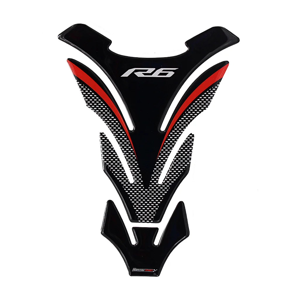 3D Универсальный Мотоцикл Танк Pad Защитная Наклейка Наклейки чехол для Yamaha R6 YZFR6 YZF-R6 танк - Цвет: B