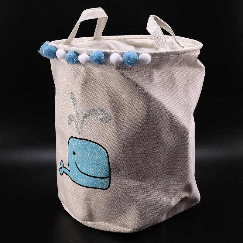 Folding Laundry Basket Cartoon Storage Barrel Standing Toys Clothing Storage Bucket Laundry Organizer Holder Pouch Household