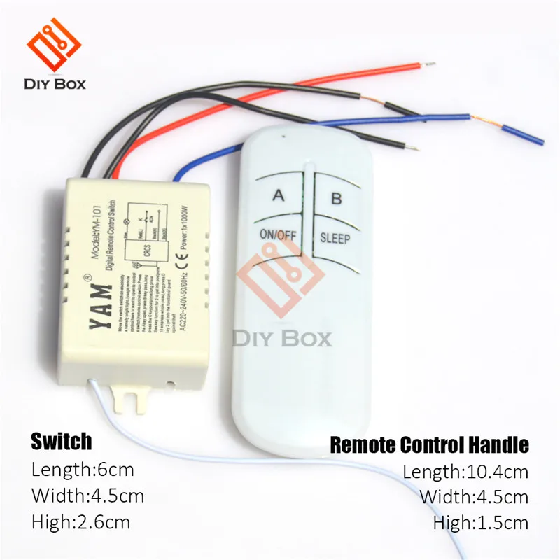 

1/2/3/4 Way Wireless Remote Control Switch ON/OFF 220V Lamp Light Digital Wireless Wall Remote Switch Receiver Transmitter