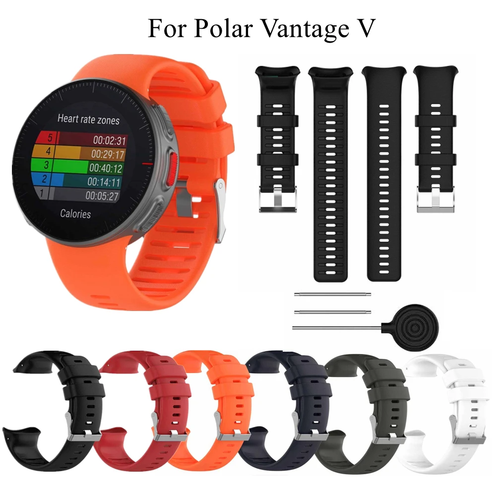 Ремешок на запястье для смарт-часов Polar Vantage V силиконовый ремешок часов
