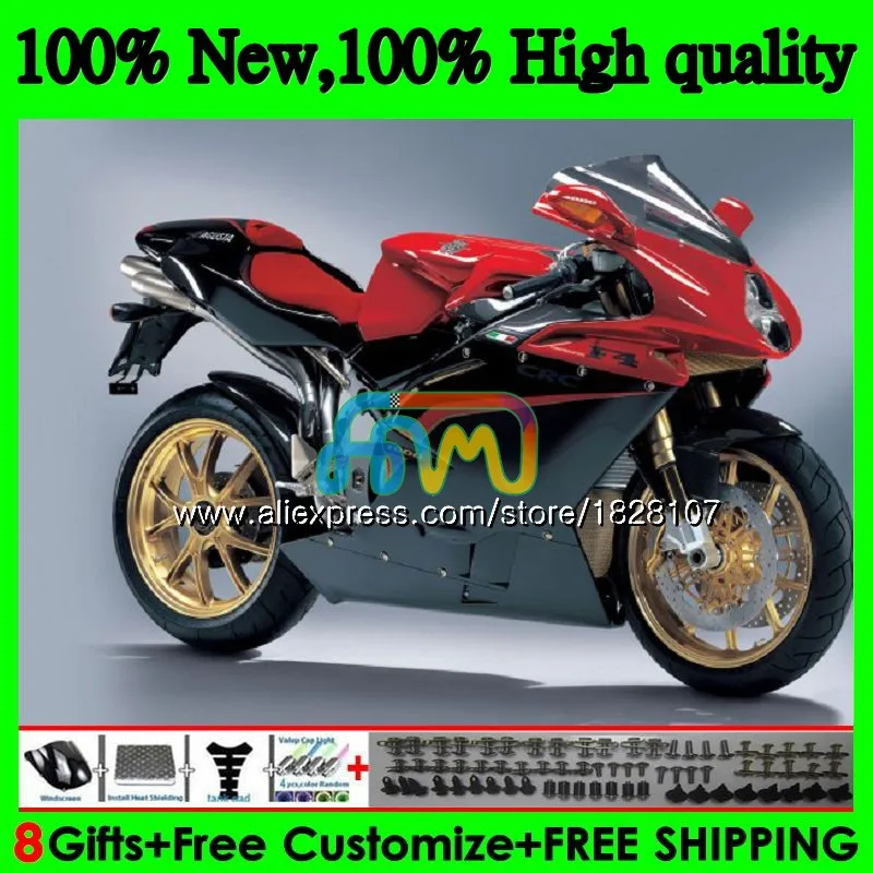 Тюнинг-пакет для MV Agusta F4 R312 750S 1000 R 750 1000CC 05 06 черного и красного цвета, 68BS. 14 1000R 312 1078 1+ 1 мА мВ F4 2005 2006 обтекатели