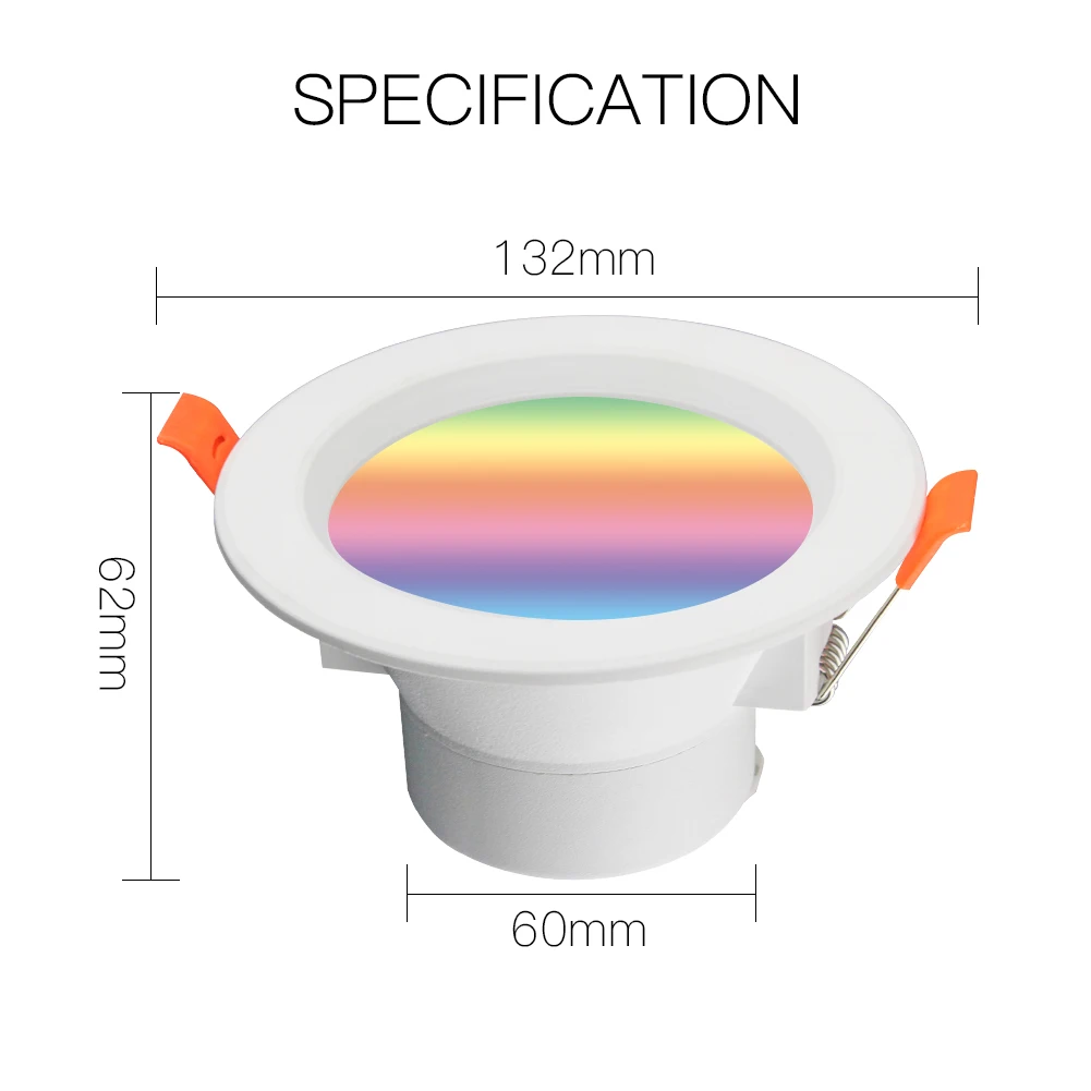 WiFi умный светодиодный светильник с затемнением круглые светлые пятна 7 Вт RGB Изменение цвета 2700 K-6500 K теплый холодный светильник для работы