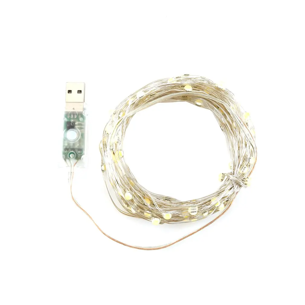 Usb светодиодная гирлянда, четыре линии, дистанционное управление, 10M100Leds, медный провод, лампа Rgb, украшение для рождества, свадьбы, праздника