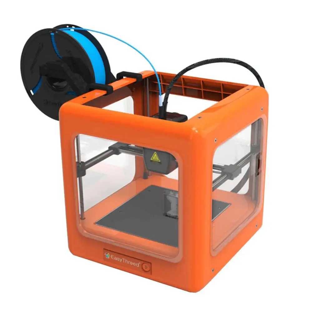 Orange add windows EasyThreed Nano 3d принтер портативный мини обучающий DIY комплект принтер Impressora 3D для детей 3d принтер Рождественский подарок - Цвет: Orange add windows