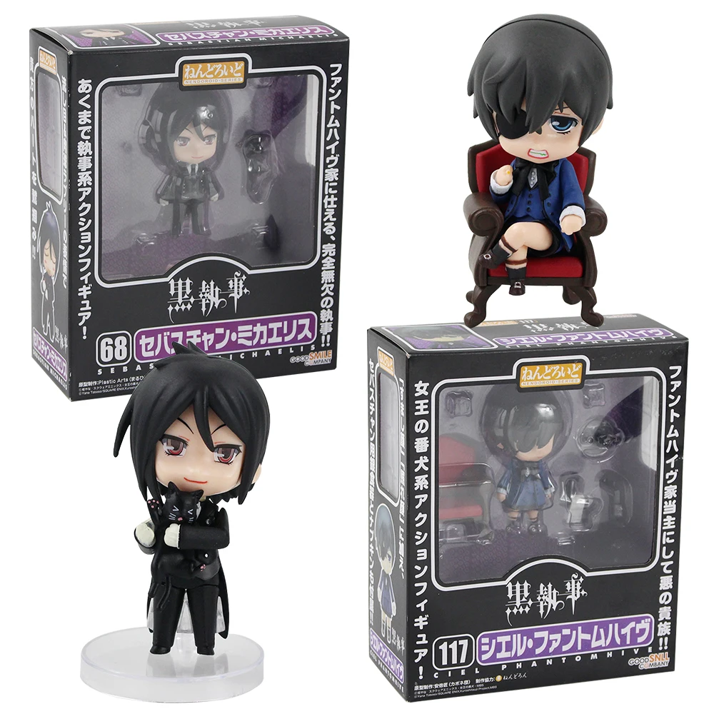 11 см Nendoroid Carino Q versione Черный Дворецкий Ciel Phantomhive ПВХ подвижная фигурка Da Collezione игрушка модель