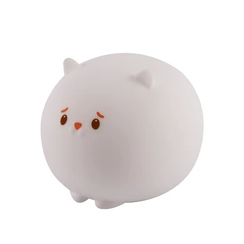 

LED USB Lamp Colorful Silicone Cat Night Light Cute Animal Soft Cartoon Lamps for Children Bedroom Baby Christmas Gift