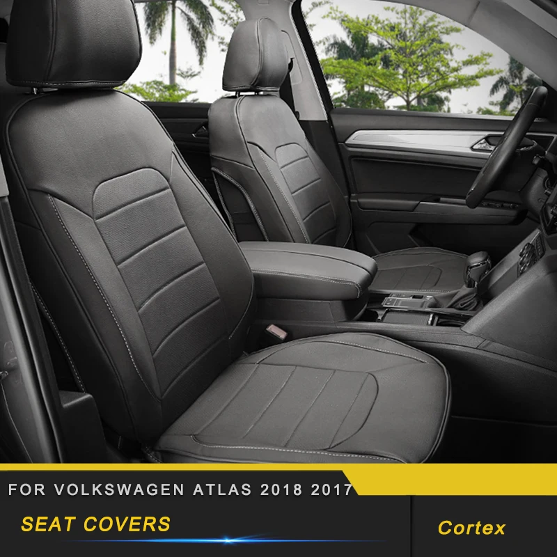 Чехол для автомобильного сиденья Volkswagen VW Atlas-, Передняя Задняя льняная Подушка, дышащий защитный коврик, автомобильные аксессуары