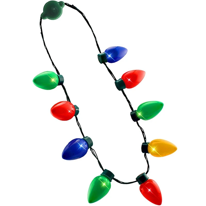 

LED Necklace Light Luminous Bulb Necklace Party a String of Four Colors