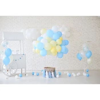 

Brick Wall Ballloons Birthday Party Photography Background Photo Shoot Backdrops For Children Photocall Photo Studio